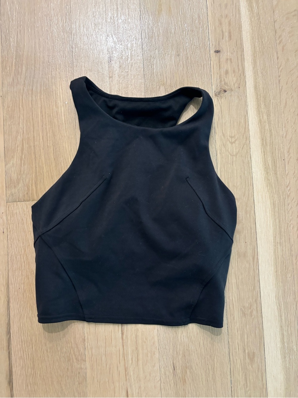 Lululemon Black High Neck Cropped Tank Top